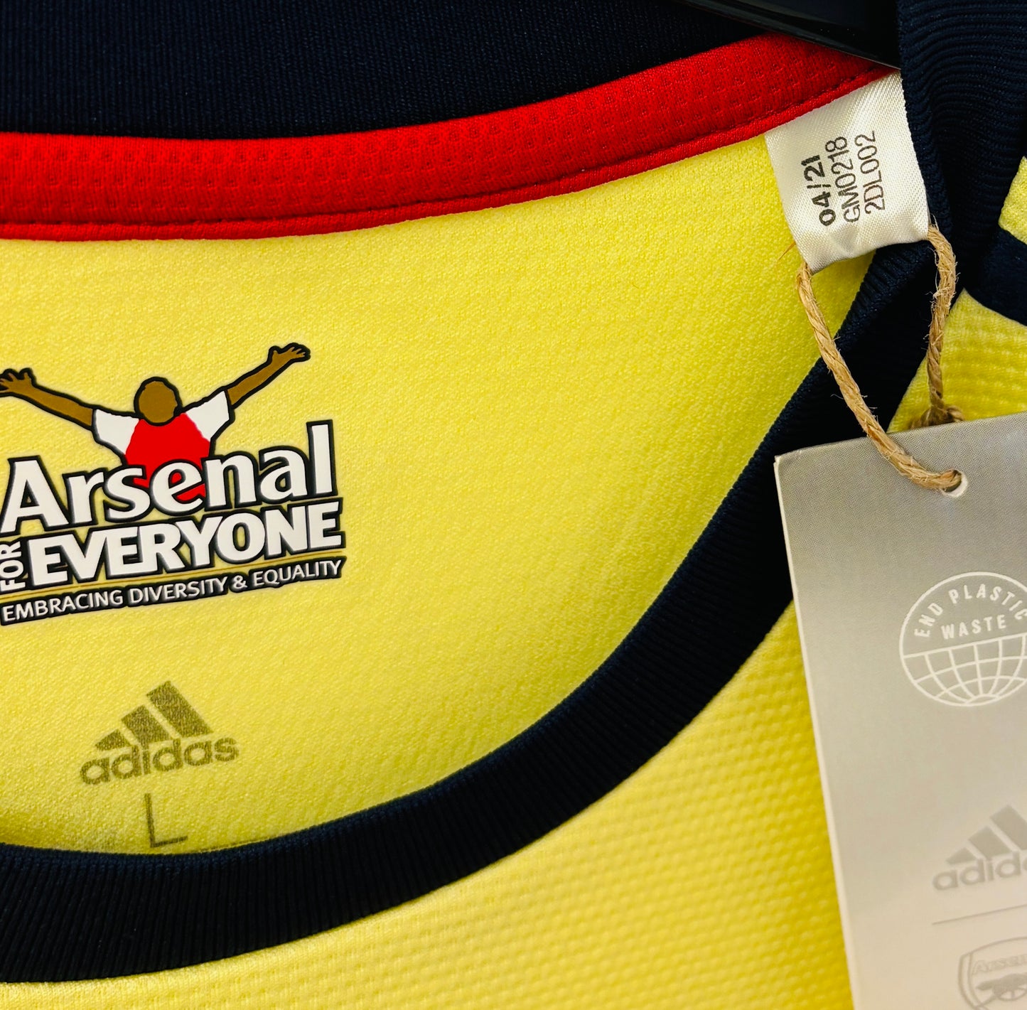 BNWT 2021 2022 Arsenal Adidas Away Football Shirt SAKA 7 Men's Large