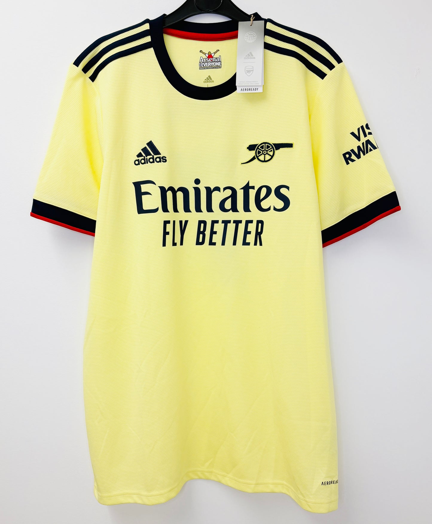 BNWT 2021 2022 Arsenal Adidas Away Football Shirt SAKA 7 Men's Large