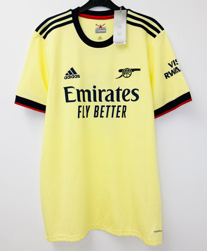 BNWT 2021 2022 Arsenal Adidas Away Football Shirt SAKA 7 Men's Large