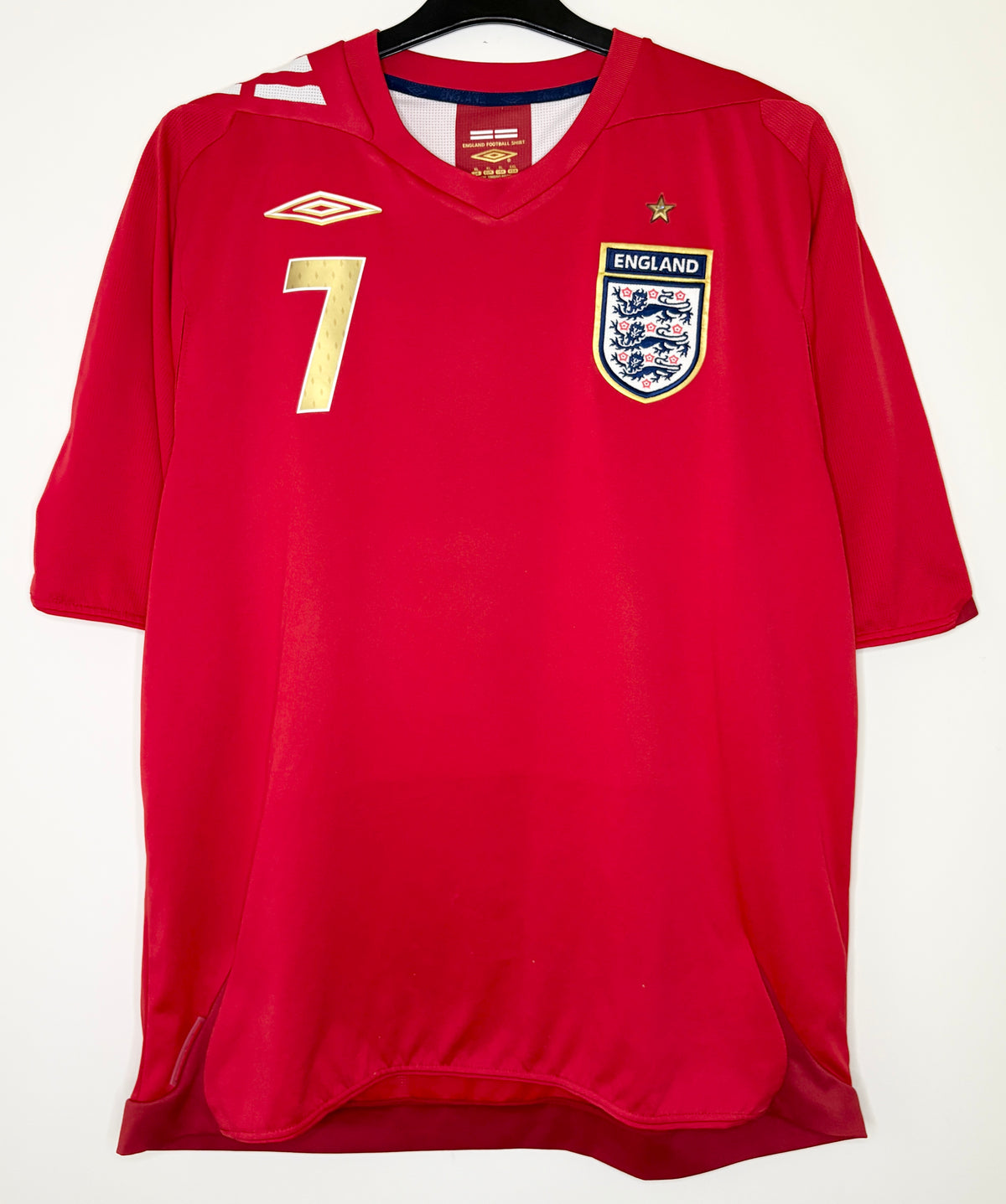 2006 2008 England Umbro Away Football Shirt BECKHAM 7 Men's XL