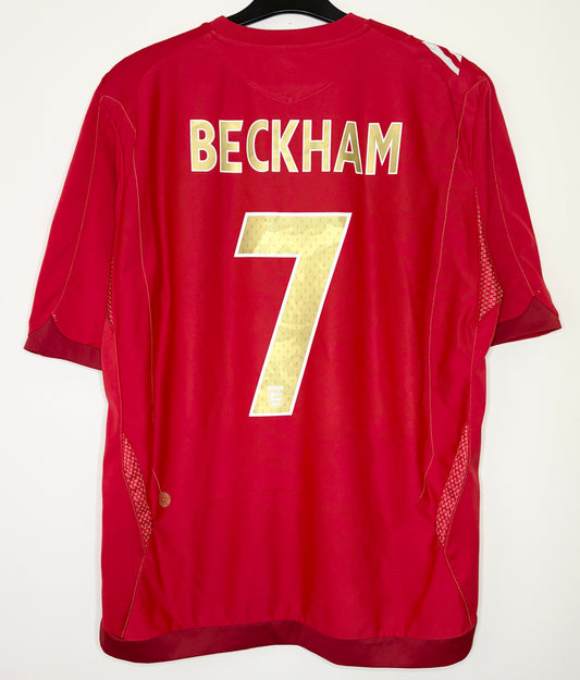 2006 2008 England Umbro Away Football Shirt BECKHAM 7 Men's XL