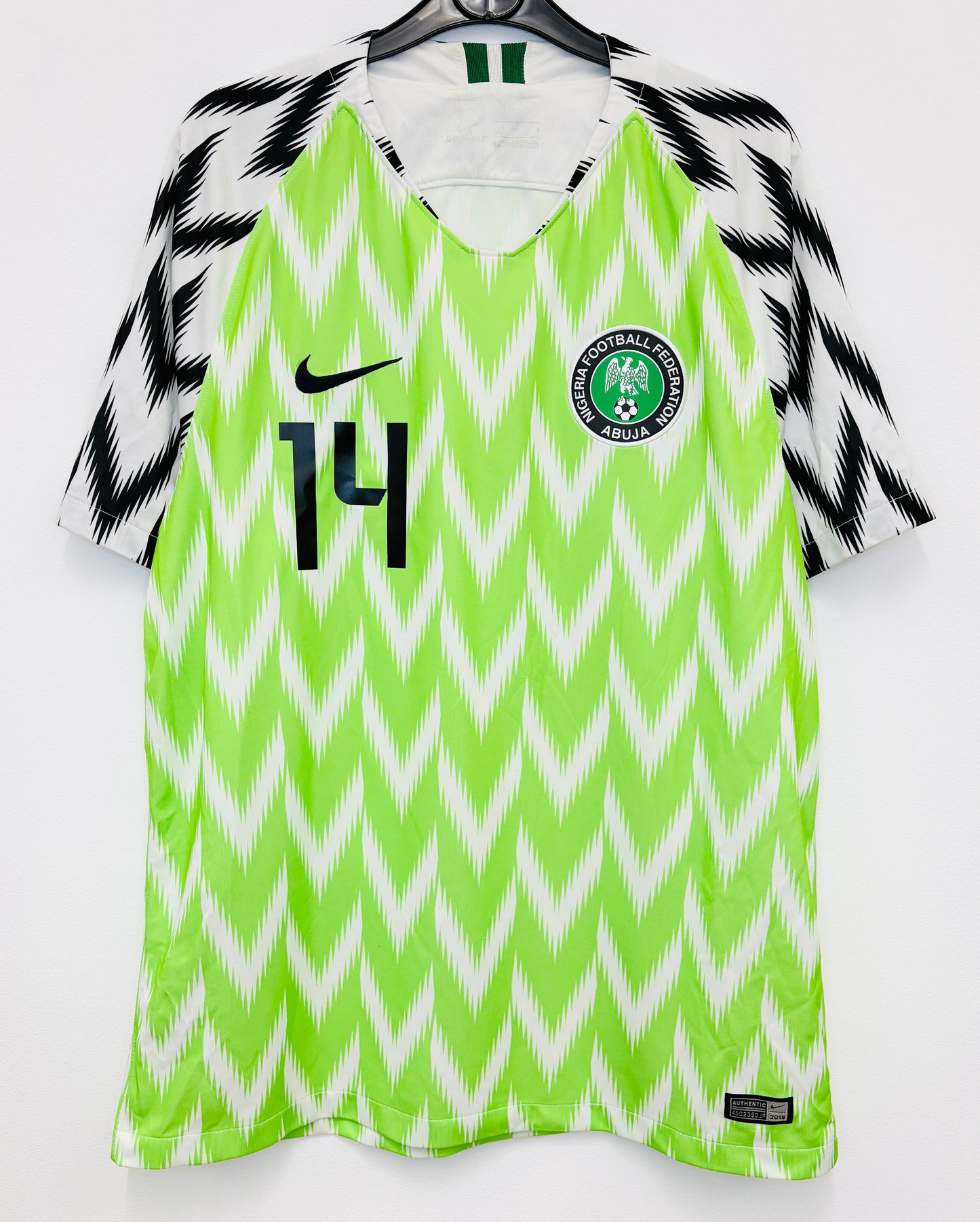 2018 2019 Nigeria Nike Home Football Shirt IHEANACHO 14 Men's Large