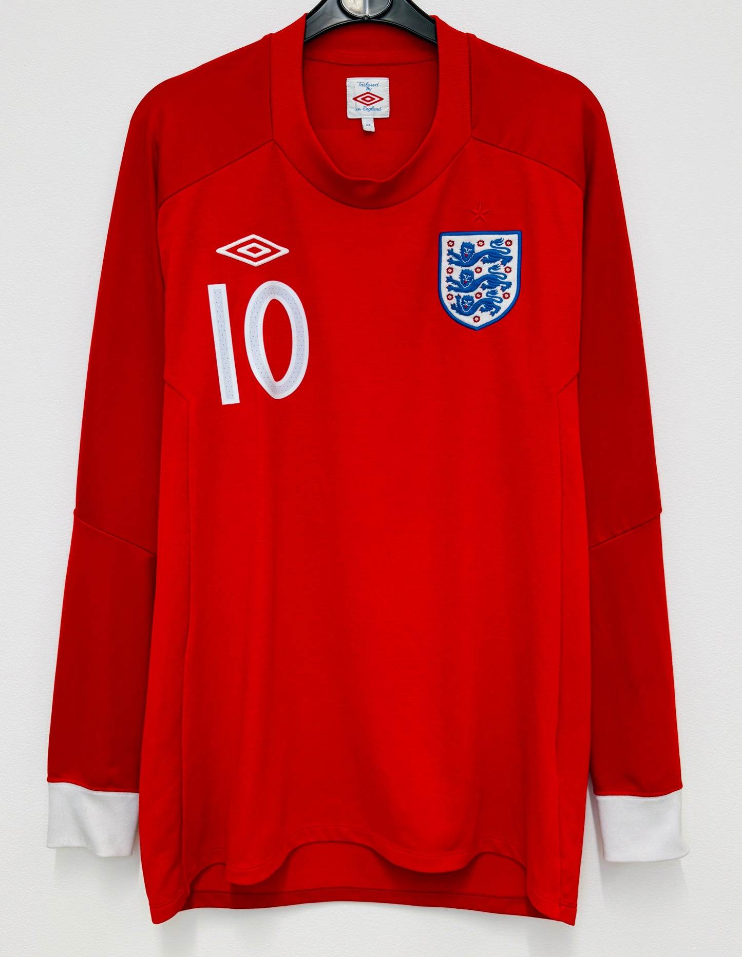 2010 2011 England Away World Cup Umbro L/S Football Shirt ROONEY 10 Men’s Large