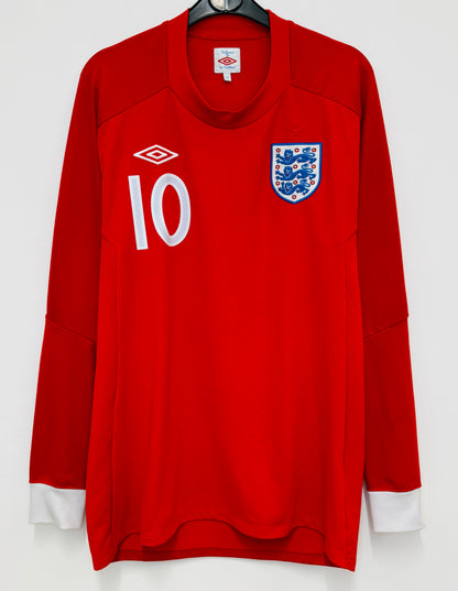 2010 2011 England Away World Cup Umbro L/S Football Shirt ROONEY 10 Men’s Large