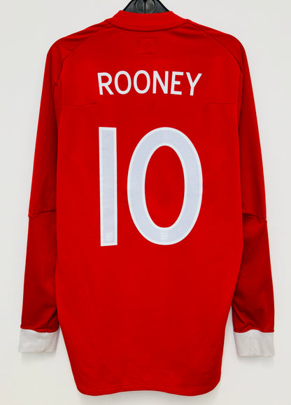 2010 2011 England Away World Cup Umbro L/S Football Shirt ROONEY 10 Men’s Large