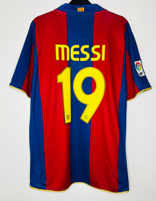 2007 2008 Barcelona Nike Home Football Shirt MESSI 10 Men's Large
