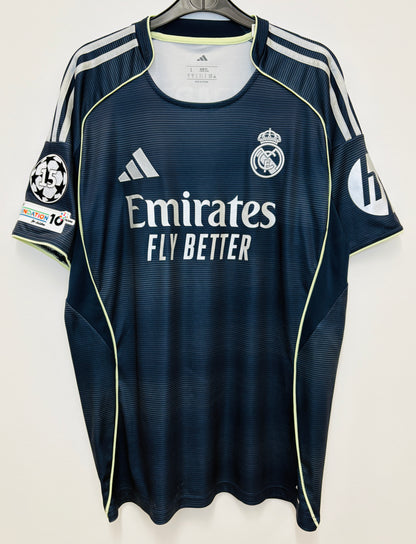 2025 2026 Real Madrid Adidas Away UCL Football Shirt MBAPPE 10 Men's Large