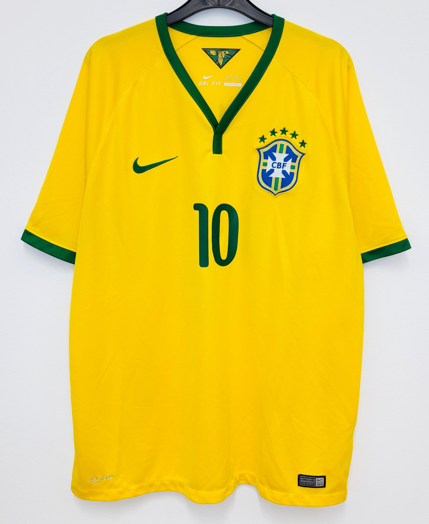 2014 2015 Brazil Nike Home Football Shirt NEYMAR JR 10 Men's XL
