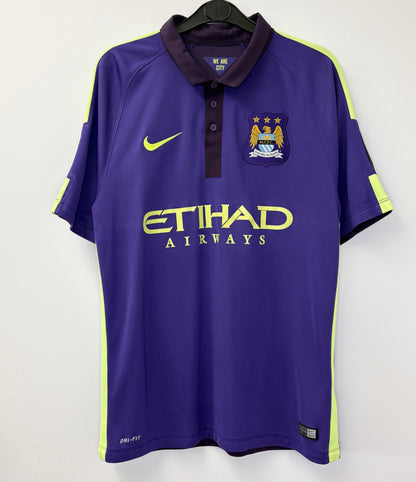 2014 2015 Manchester City Nike 3rd Football Shirt KUN AGUERO 16 Men's Medium