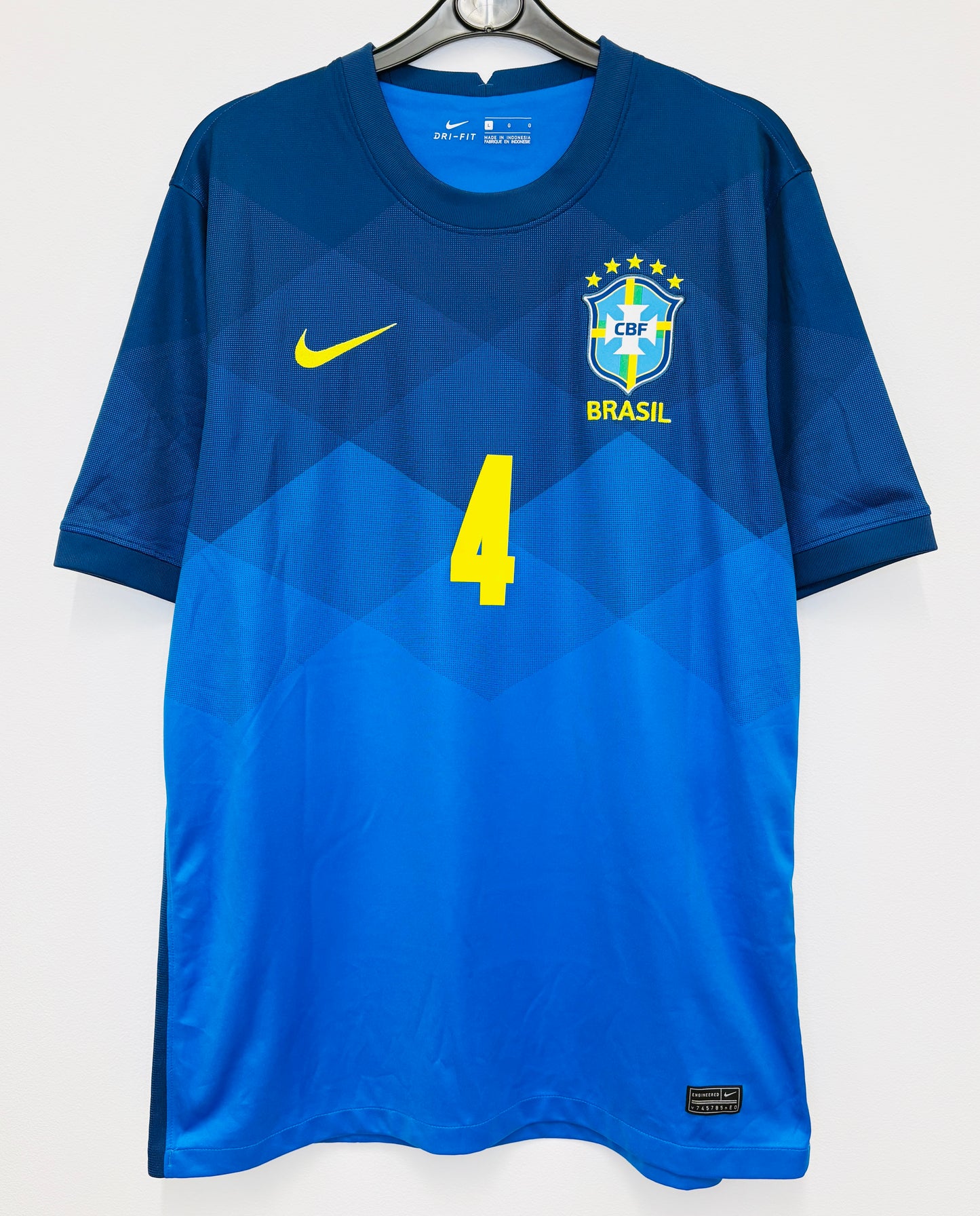 2020 2021 Brazil Nike Away Football Shirt MARQUINHOS 4 Men's Large