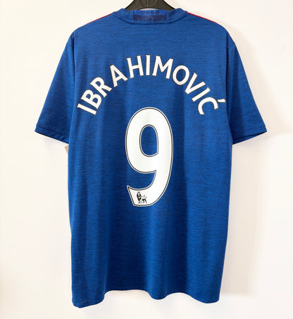 2016 2017 Manchester United Adidas Away Football Shirt IBRAHIMOVIC 9 Men's Medium
