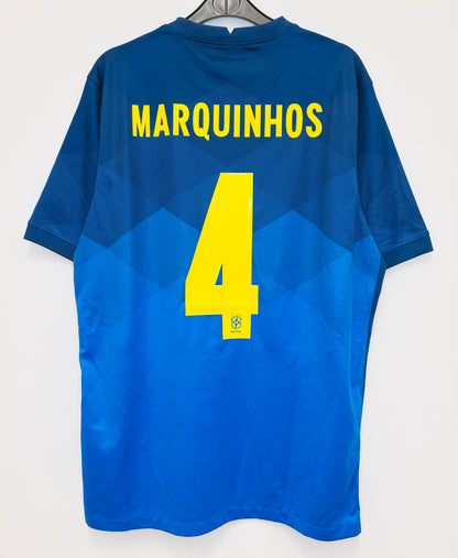 2020 2021 Brazil Nike Away Football Shirt MARQUINHOS 4 Men's Large