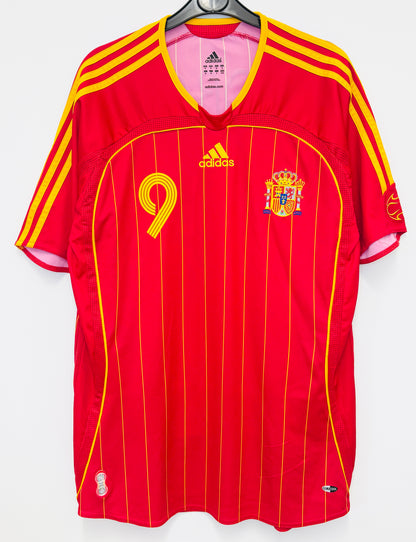 2006 2008 Spain Adidas Home Football Shirt F. TORRES 9 Mens Medium