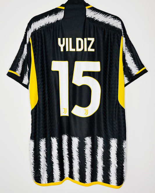2023 2024 Juventus Home Adidas Authentic Football Shirt YILDIZ 15 Men’s Large