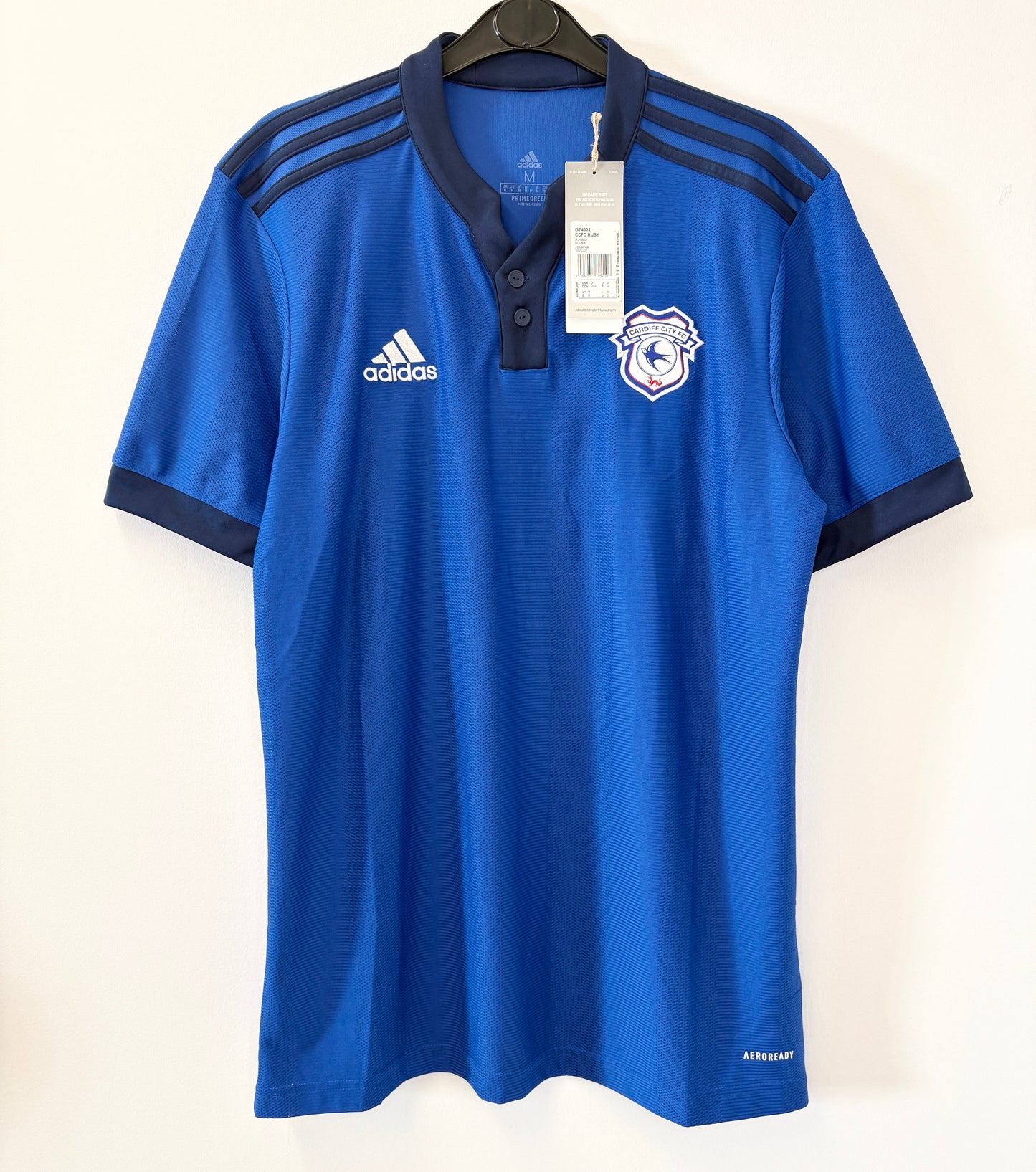 BNWT 2021 2022 Cardiff City Adidas Home Football Shirt MORRISON 4 Men's Medium