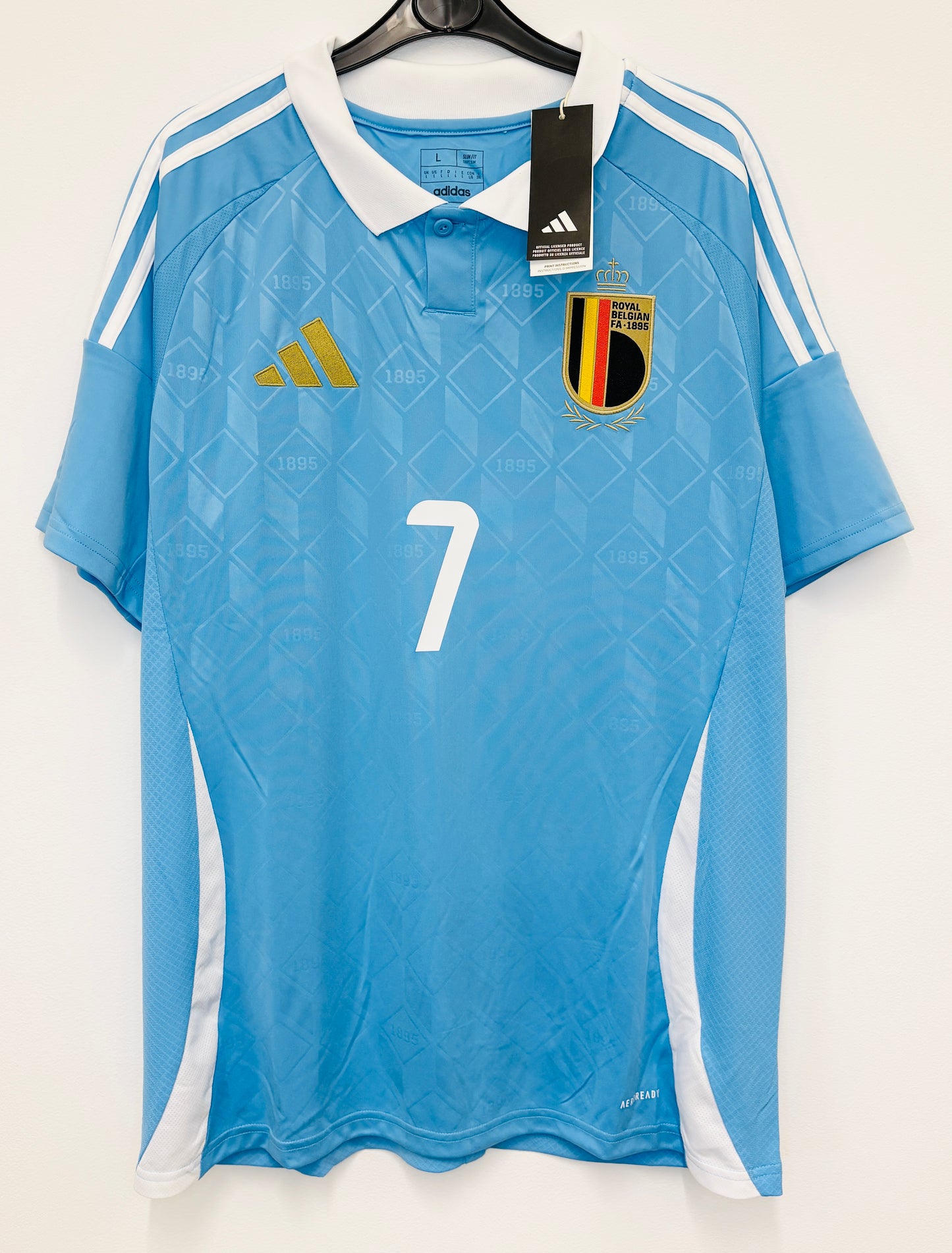 BNWT 2024 2025 Belgium Adidas Away Football Shirt DE BRUYNE 7 Men's Large