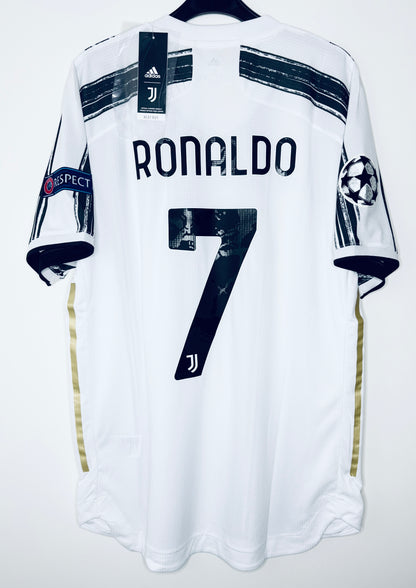 BNWT 2020 2021 Juventus Adidas Home Authentic Football Shirt RONALDO 7 Men's Large