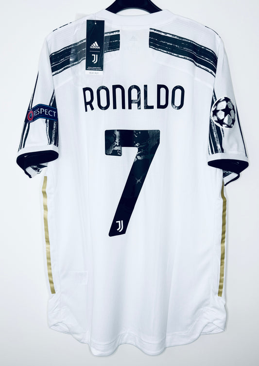 BNWT 2020 2021 Juventus Adidas Home Authentic Football Shirt RONALDO 7 Men's Large