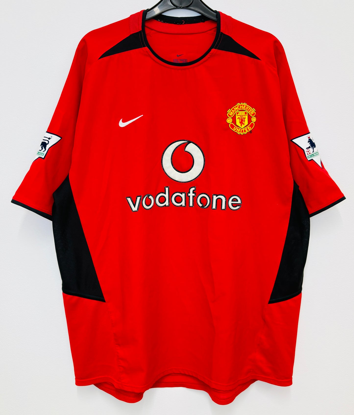 2002 2003 Manchester United Nike Home Football Shirt v. NISTELROOY 10 Men's Large
