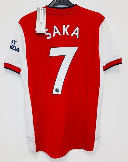 BNWT 2021 2022 Arsenal Adidas Home Authentic Football Shirt SAKA 7 Men's XS