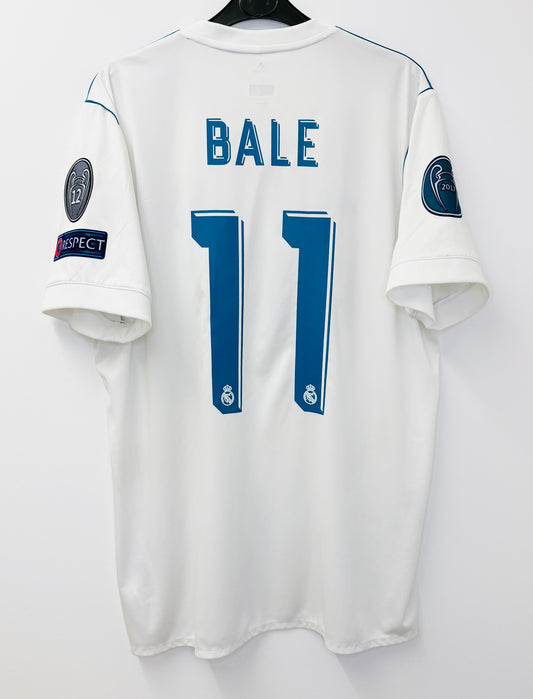 2017 2018 Real Madrid Adidas Home BALE 11 Final Football Shirt Men's Large