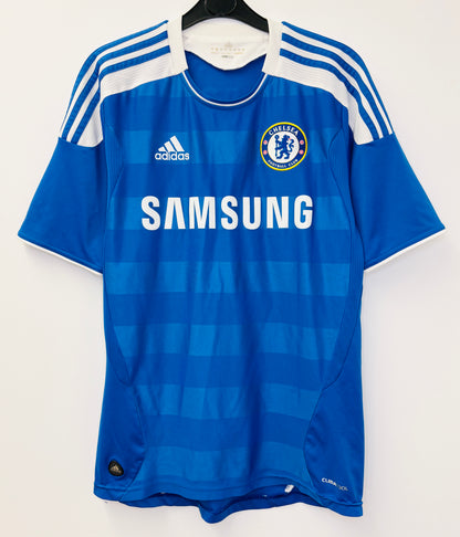 2011 2012 Chelsea Adidas Home Cup Print Football Shirt DROGBA 11 Men's Small