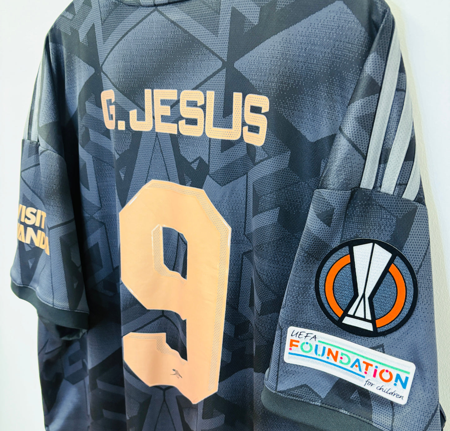 2022 2023 Arsenal Adidas Away Europa League Football Shirt G. JESUS 9 Men's XXL