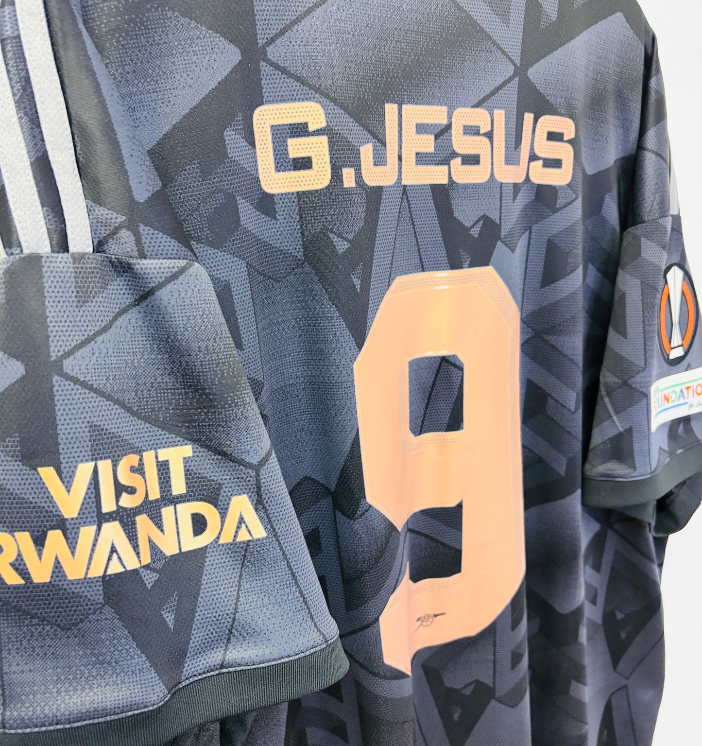 2022 2023 Arsenal Adidas Away Europa League Football Shirt G. JESUS 9 Men's XXL