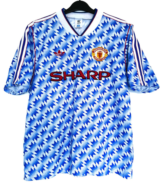 1990 1992 Manchester United Adidas Away Football Shirt Men's Medium