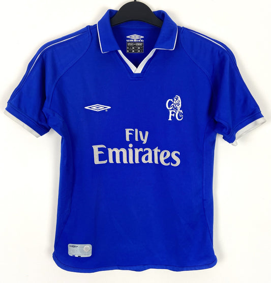2001 2003 Chelsea Umbro Home Football Shirt Kids 7-8 Years