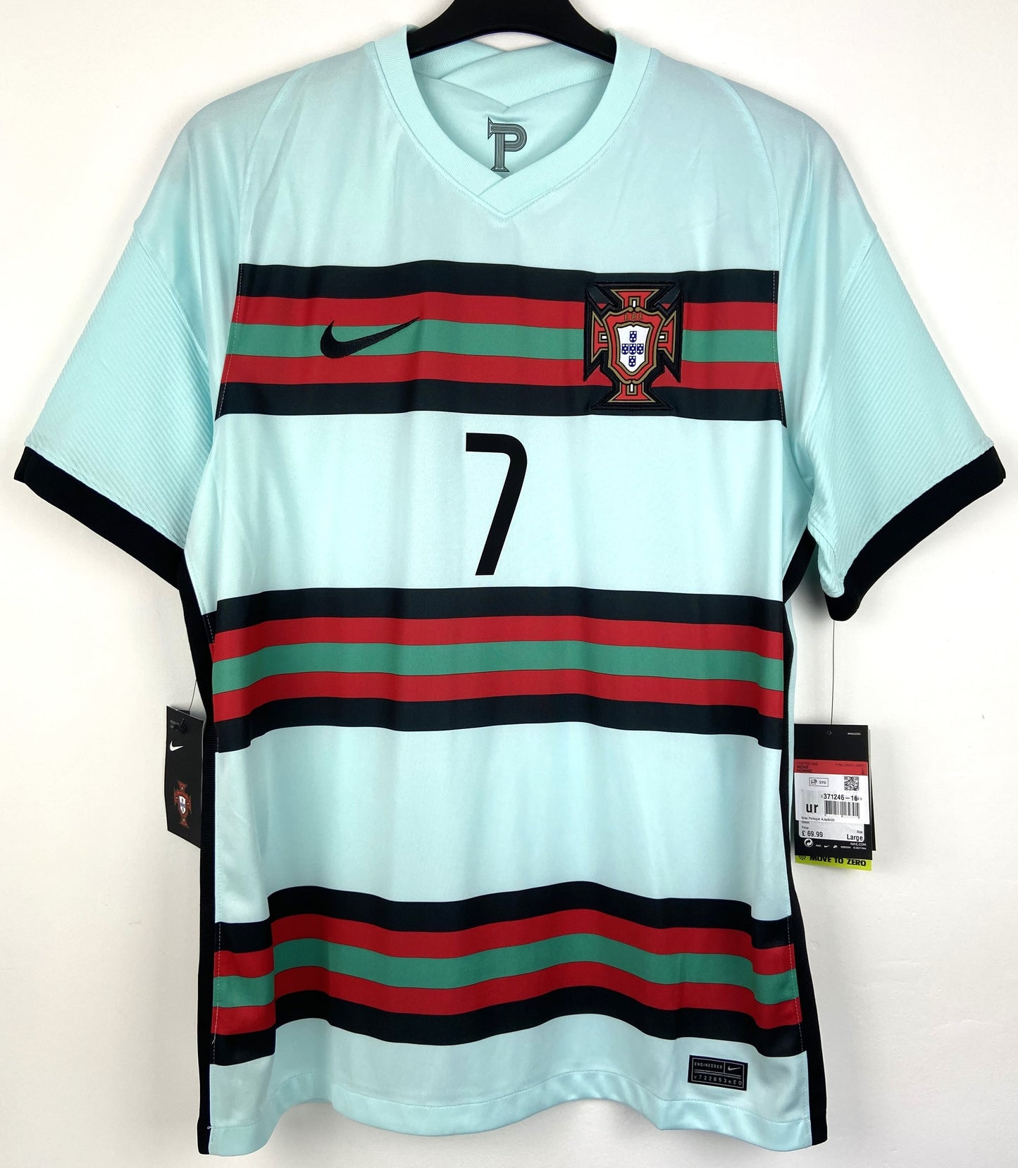 BNWT 2020 2021 Portugal Nike Away Football Shirt RONALDO 7 Men's Large