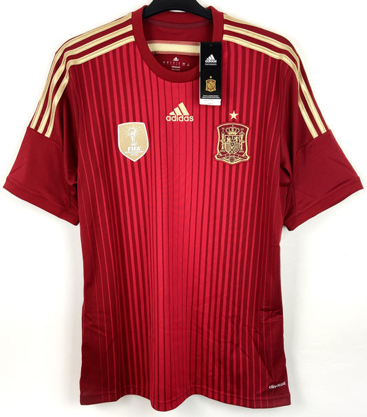 BNWT 2013 2015 Spain Adidas Home Football Shirt Men's Large