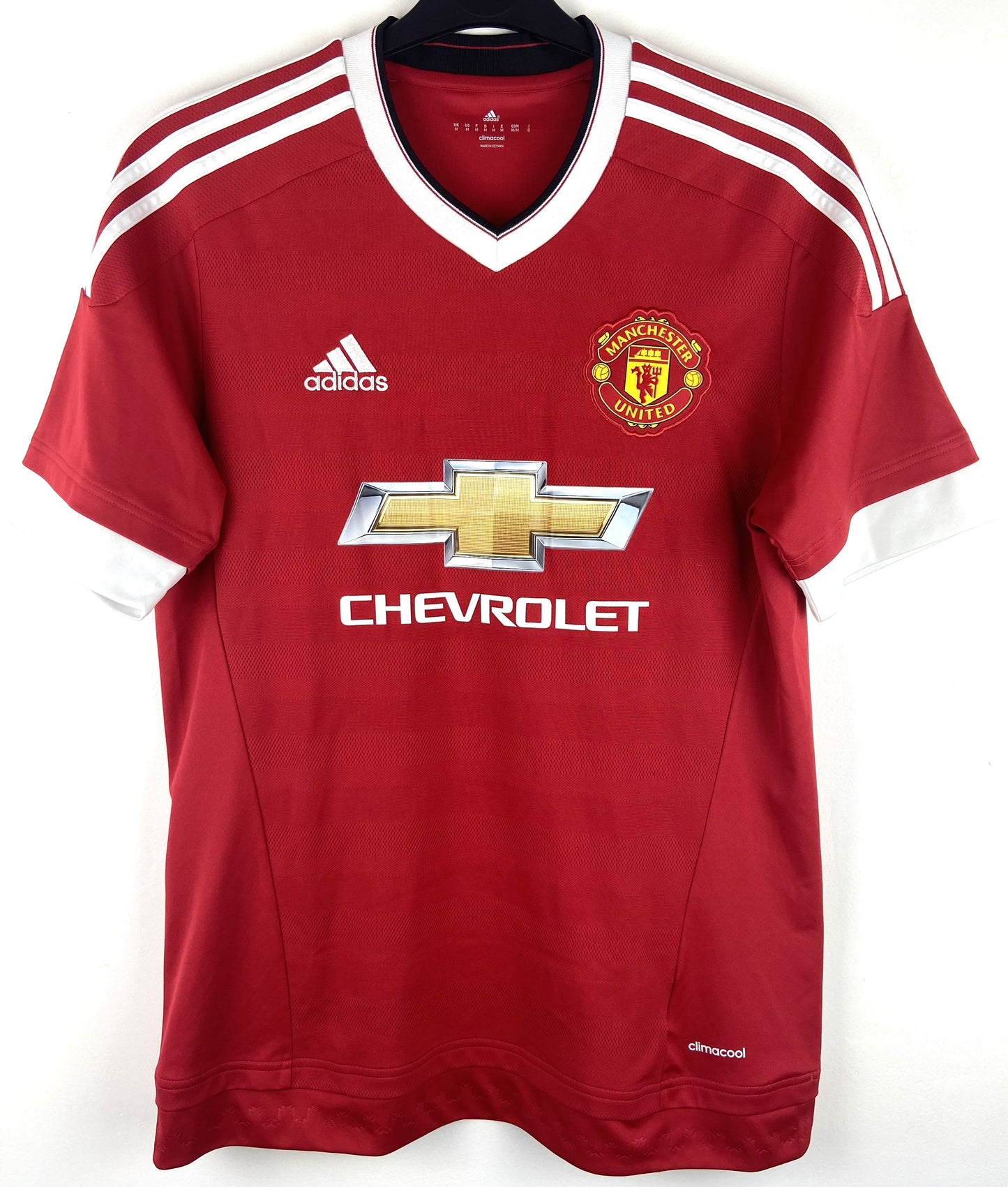 2015 2016 Manchester United Adidas Home Football Shirt Men's Medium