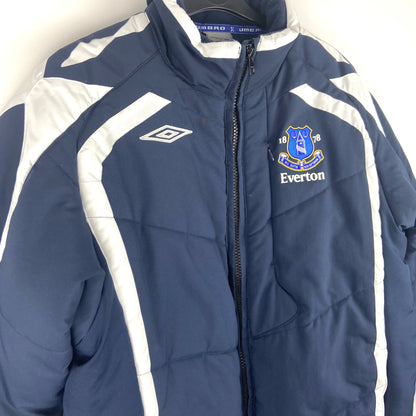 2007 2008 Everton Umbro Padded Coaches Football Coat Men's Large