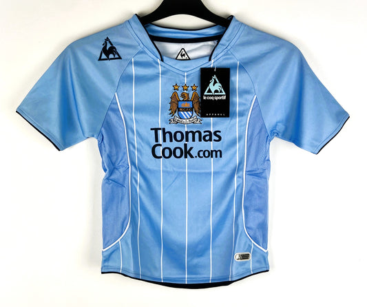 BNWT 2007 2008 Manchester City Le Coq Sportif Home Football Shirt Kids Size 9-10 Years