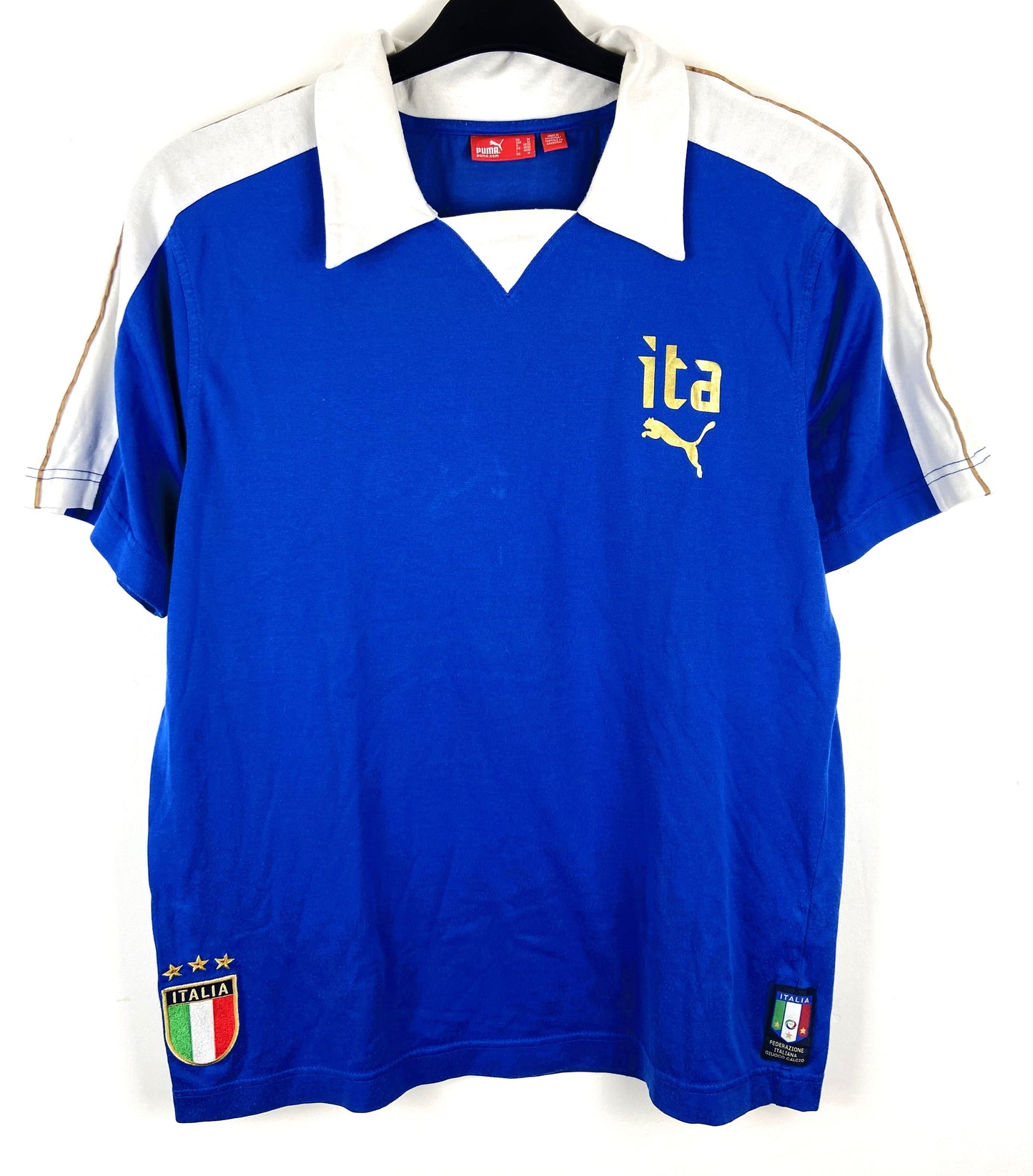 2004 2006 Italy Puma Football Polo Shirt Men's Medium