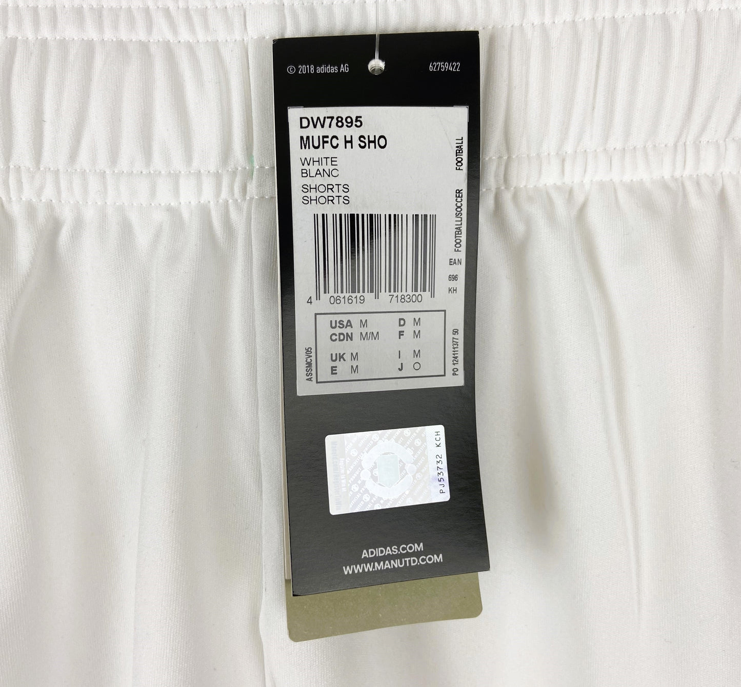 BNWT 2019 2020 Manchester United Adidas Home Football Shorts Mens Medium