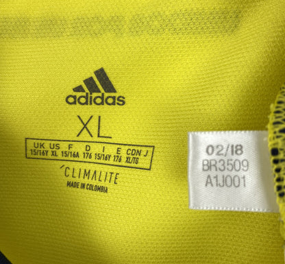 2018 2019 Colombia Adidas Home Football Shirt Kids 15-16 Years