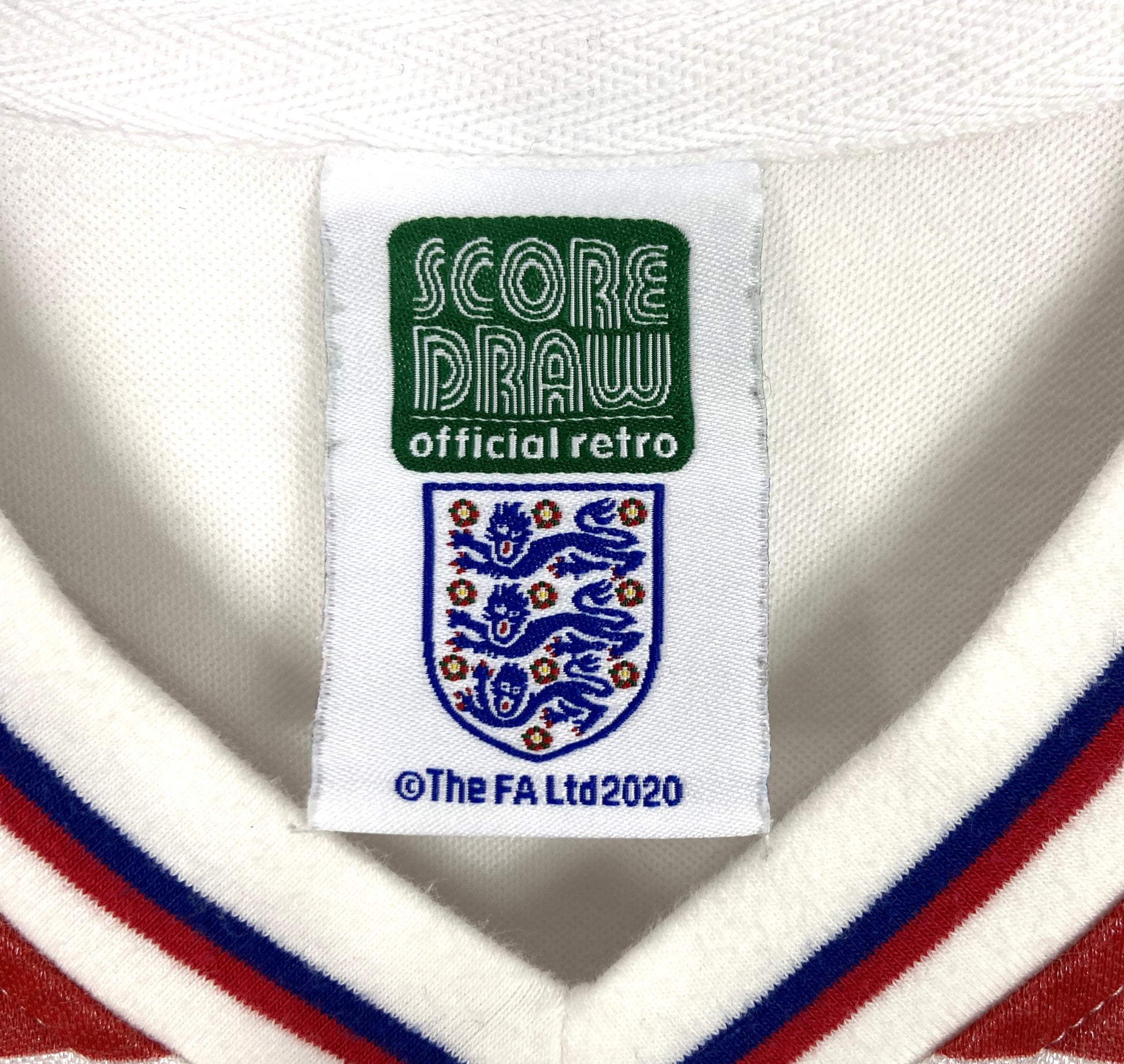 Football Shirts - Score Draw Retro England Football Shirt - Mens