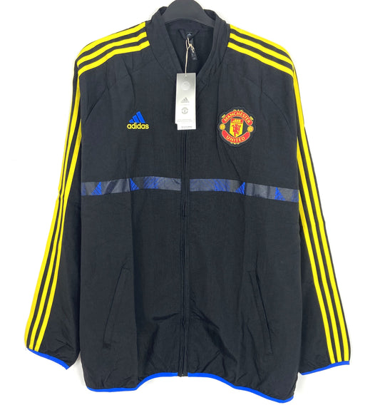 BNWT 2021 2022 Manchester United Adidas Icons Woven Football Jacket Men's Sizes